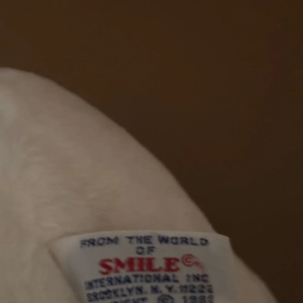 1980’s The World‎ of Smile white Teddy Bear Plush Stuffed Animal Korea VINTAGE